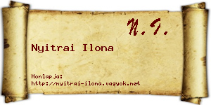 Nyitrai Ilona névjegykártya
